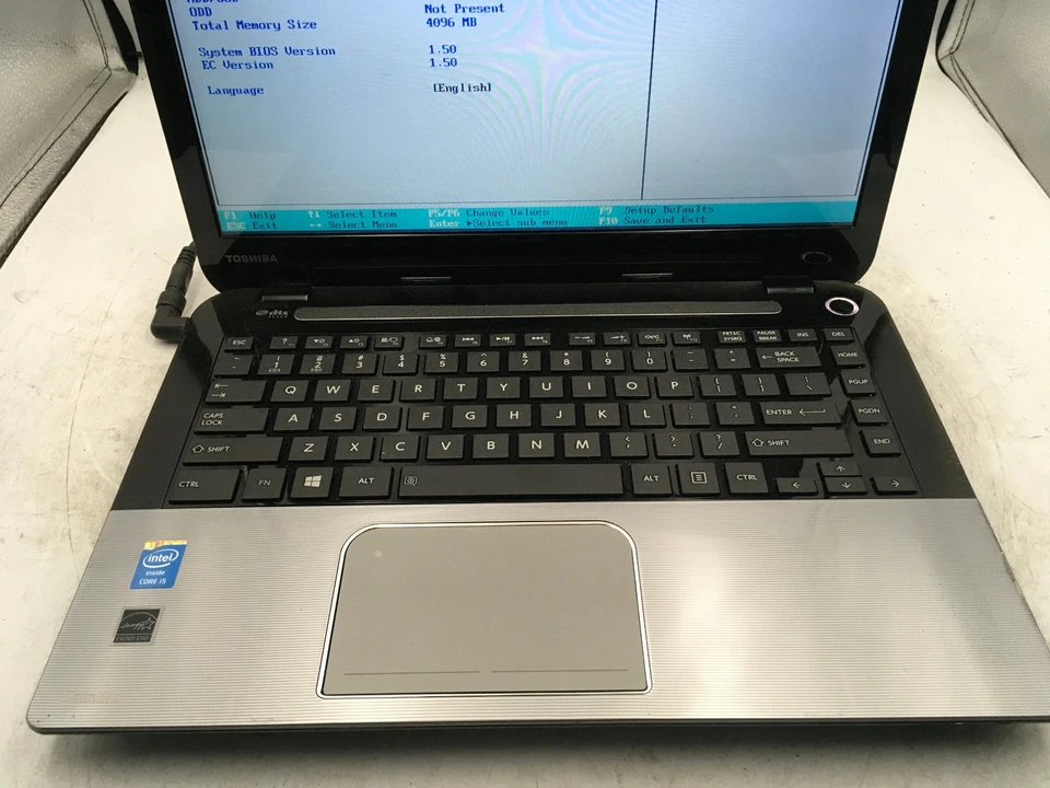 TOSHIBA SATELLITE L40-A - BOOTS TO BIOS - INTEL I5 4200U - NO RAM - READ DESC-BB - Image 3 of 4