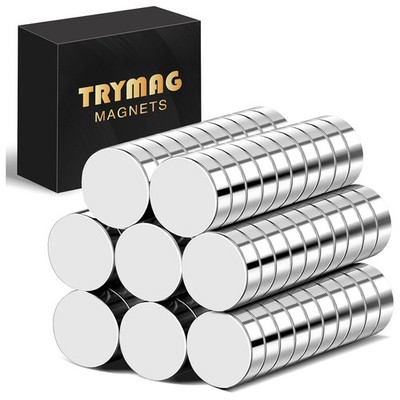 Small 8x2mm 80Pcs Round Magnets, Tiny Disc Magnets for 3D Printing, White