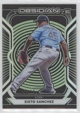 2021 Panini Chronicles Obsidian Electric Etch Green 5/5 Sixto Sanchez #31 v7j