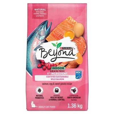 Purina Beyond Grain Free Dry Cat Food Indoor Cat Wild-Caught Salmon & Egg 3 lb