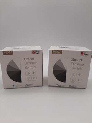 MOES WLAN Smart Dimmer Lichtschalter Touch Dimmschalter weiß WiFi APP Steuerung