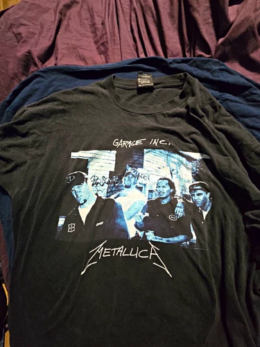 Metallica Garage Inc T Shirt XL Giant Tag Doubl 1990s vintage concert t-shirt, vintage, size XL, single stitch, B+ condition