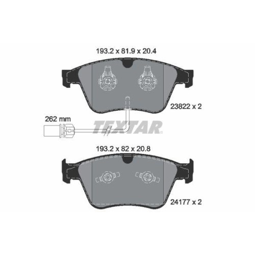 Textar 2382201 Bremsbelagsatz Scheibenbremse Vorderachse FüR Bentley-image