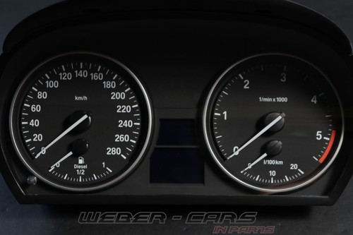 Diesel Tacho Kombiinstrument 280km/h OEM BMW E92 E93 330dX NUR 8.589km (9146747)