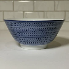 Pier 1 Imports Blue Twill Porcelain 6” Rice Bowl