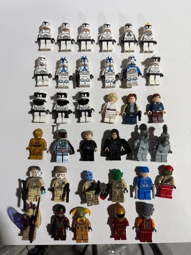 New ListingLego Star Wars 35 Minifigure Lot Clone Troopers Luke Skywalker C-3PO Boba Fett