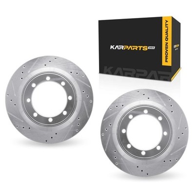 For Gulf Stream Montaj 2010 2011 Brake Rotors Silver | Drilled And Slotted