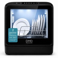 DMD Collective 5L Table Top Dishwasher Compact Mini Dishwasher Black Built In 5L