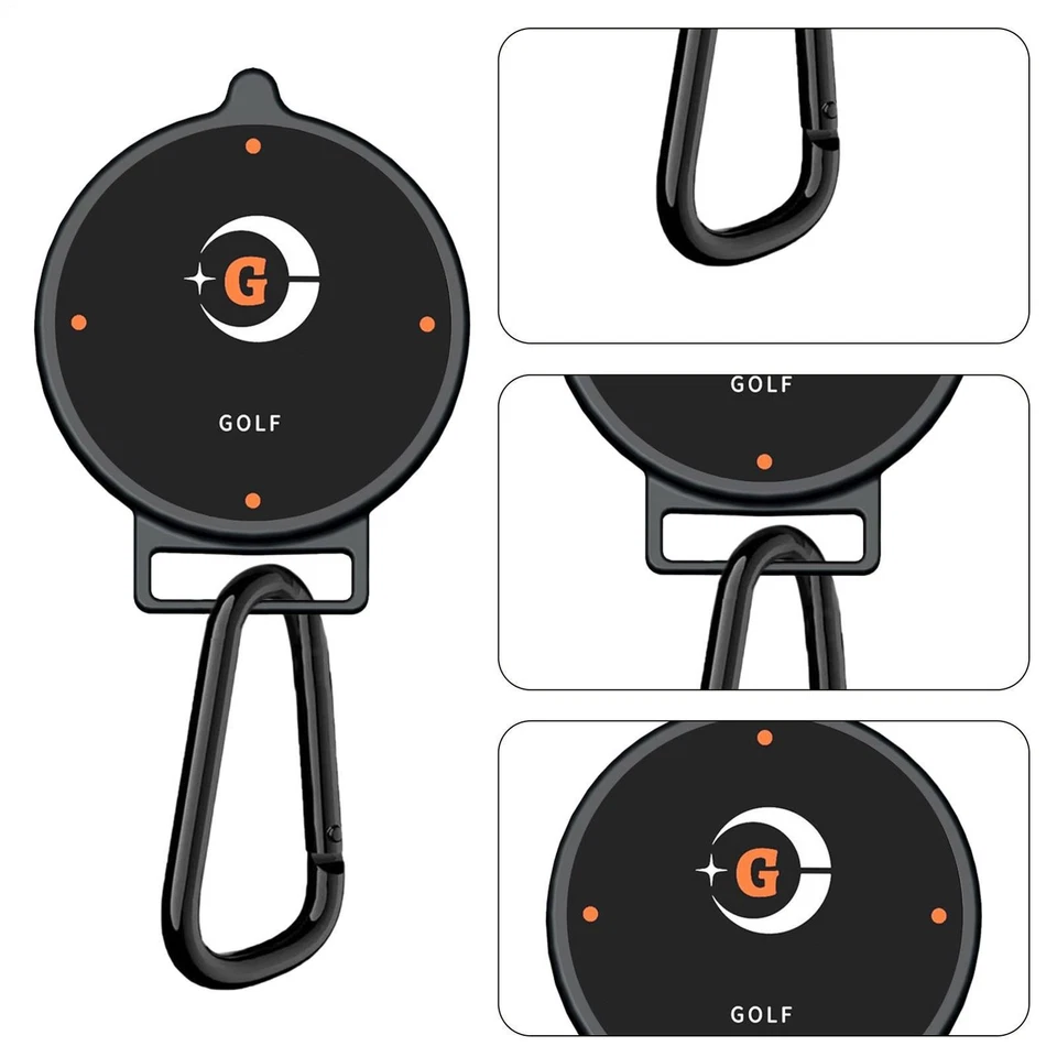 Toalla de golf clip magnético herramienta de golf para carros de golf bolsas de golf palos Foto 4 de 4