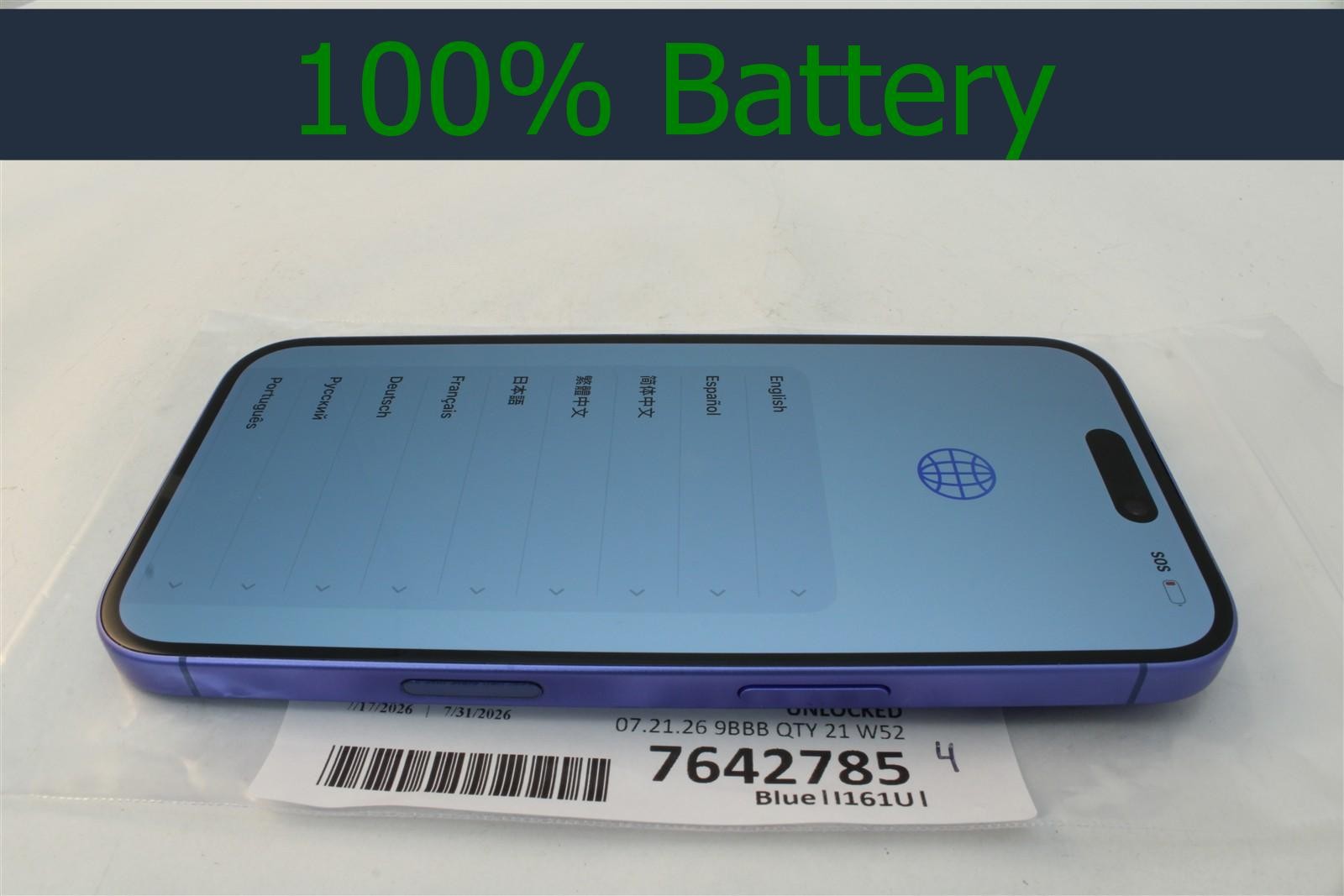 Apple iPhone 16 128GB Blue Unlocked AT&T T-Mobile Verizon w/ 100% batt! 7642785