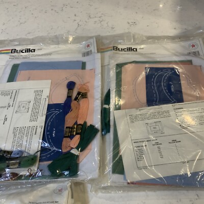 Kit Courtepointe Appliquée Tulipes Bucilla – Taille King/Queen 98x103 Cm – Vintage USA