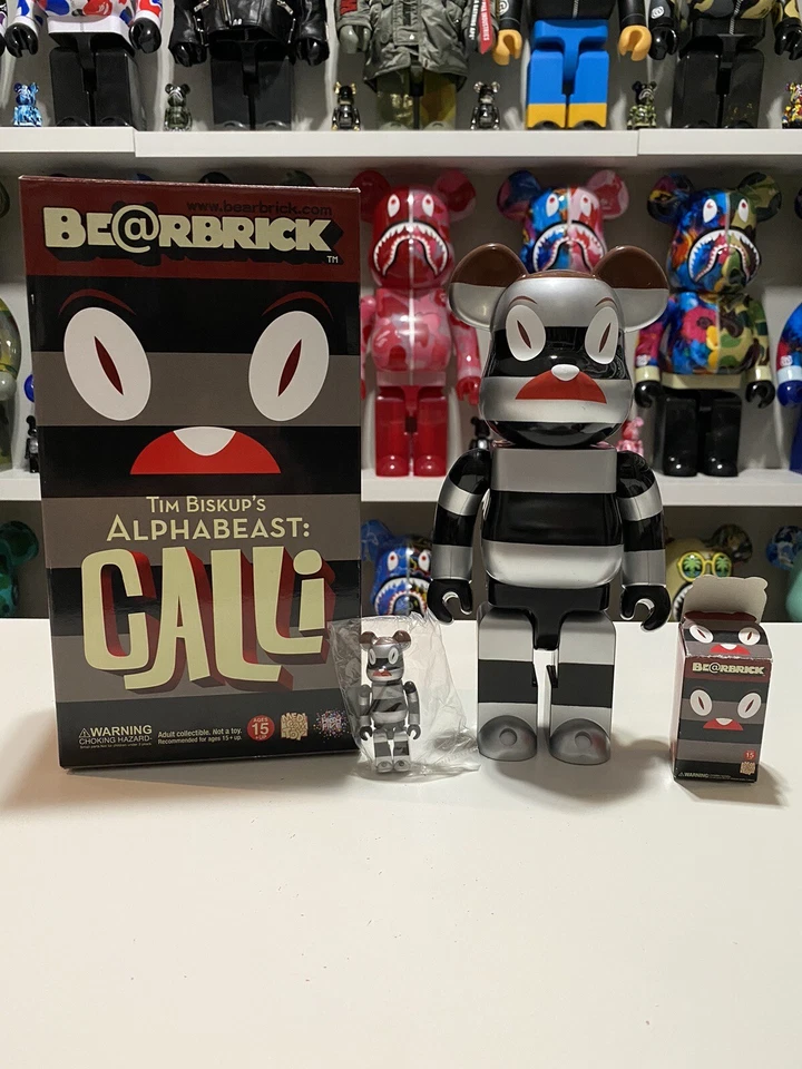 Tim Biskup's Alphabeast: Calli 400% 100% Bearbrick 2007 Be@rbrick Medicom Japan - Image 2 of 4