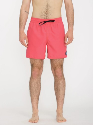 Volcom Men's Lido Solid 16"-Outseam Swim Trunks Ruby, L - Picture 3 of 4