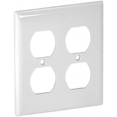 Orbit OP82-W 2-Gang Wall Plate - Duplex White (Qty of 10)