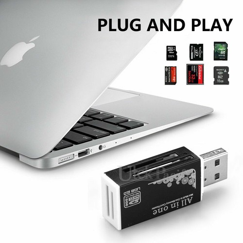 All In One Aluminium Multi Card Reader SDHC SDXC Micro SD Memory Stick 2.0 Flash - Photo 5 sur 12
