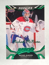 2022-23 UD MVP Rookies Green Script MICHAEL McNIVEN Montreal Canadiens Card# 238