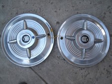 4 Used-1956 Mercury Hubcaps With New Accessory Spinners 4 Used-1956 Mercury Hubcaps With New Accessory Spinners
