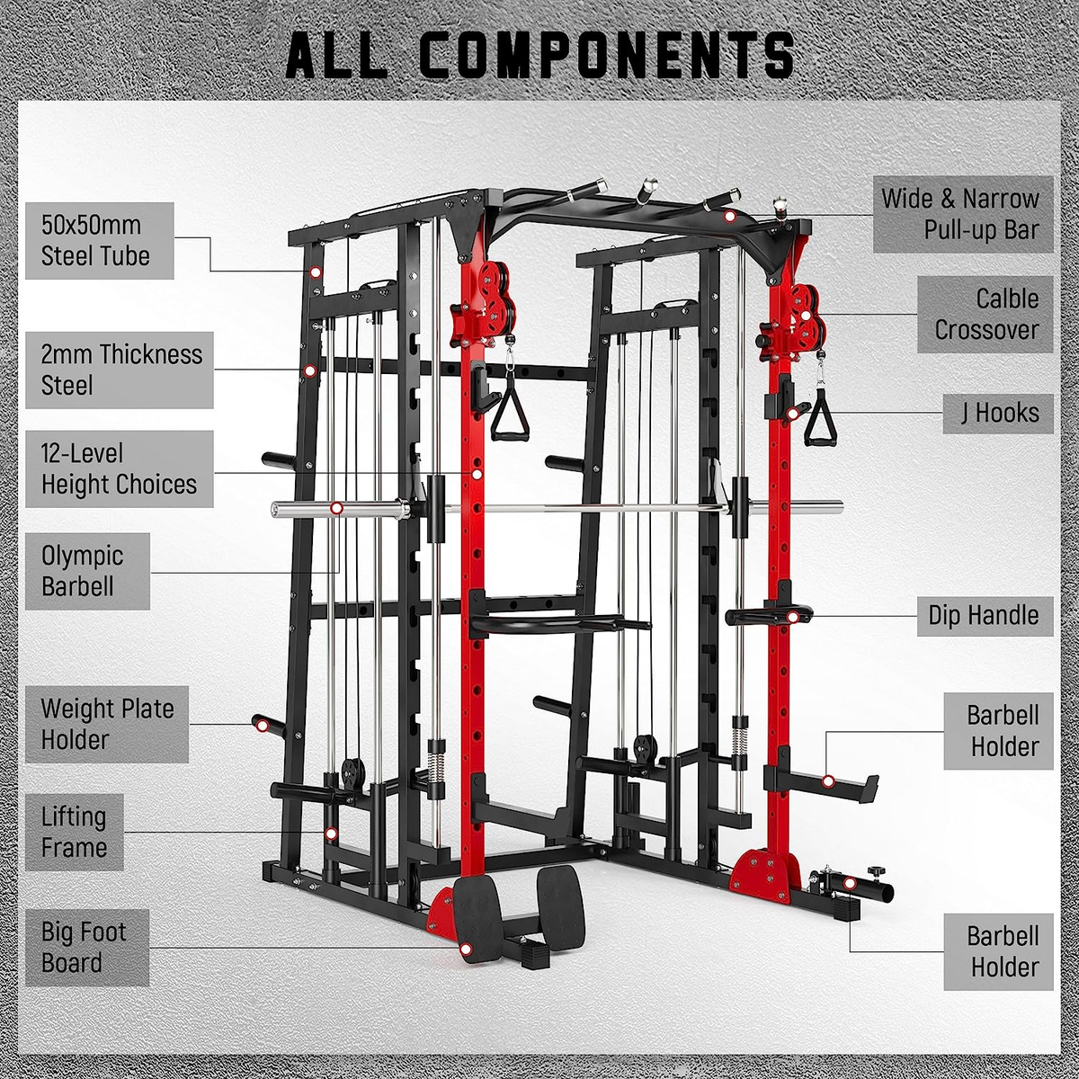 Bench Burli Folding Squat Rack Squat Rack Yes4All Premium Barbell