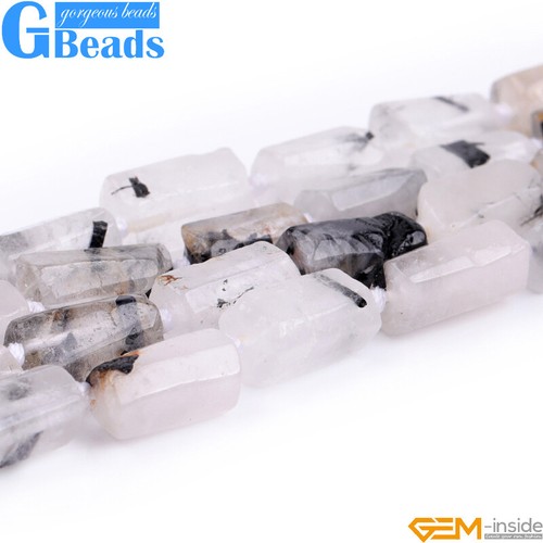 Natural Assorted Gemstone Faceted Tube Column Beads for Jewelry Making 8x12mm - Picture 135 of 192