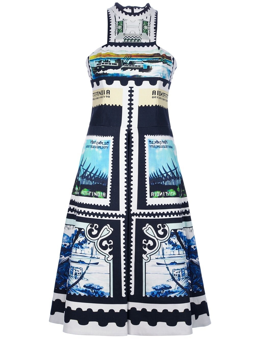 Mary Katrantzou Runway Postage Stamp Print Dress image 3