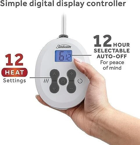 Manta térmica Sunbeam Royal Luxe Mushroom 12 ajustes de calor King Foto 4 de 4