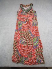 Y2K Valerie Stevens V Neck Sleeveless Maxi Floral Dress Size L 100% Rayon Boho