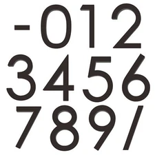 Black Modern Floating Acrylic House Number for Address Plaque, Mailbox, and