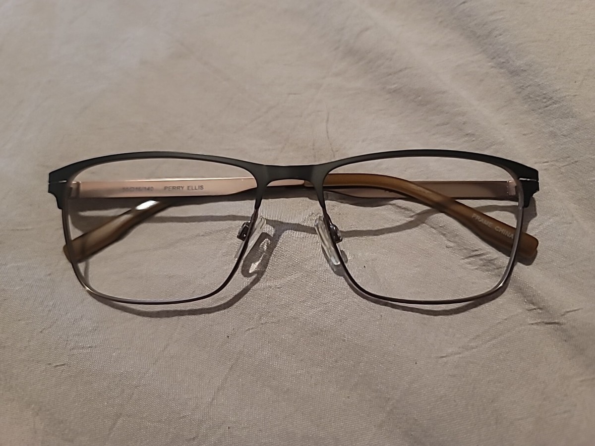 PERRY ELLIS PE 408-1 Black Copper Mens Eyeglasses 55-16-140  display picture 1