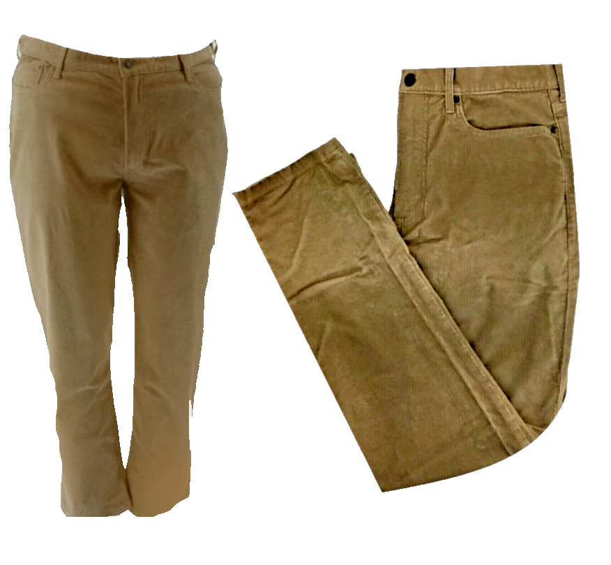 Мужские вельветовые брюки Lands End с 5 карманами насыщенного верблюжьего цвета размер 28 X 30 5690₽