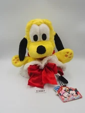 PLuto DIsney C3001 Hand Puppet Christmas U-mate 6" Plush Stuffed Toy Doll Japan 