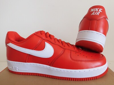 NIKE AIR FORCE 1 LOW RETRO QS UNIVERSITY RED-WHITE SZ 13 [FD7039