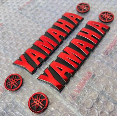 6x Red Set 25mm 3D Fork Fuel Tank Emblem Fairng Badges for R1 R6 Racing Motor