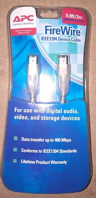 APC Firewire IEEE1394 Device Cable 9.8 ft 6 :Pin Male to 6 Pin Male