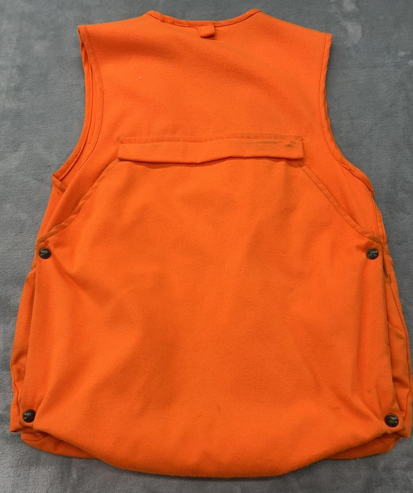 10X Parche de Cuero para el Hombro Naranja Chaleco de Tiro Bolsillos Cálido De Colección Talla Única Foto 2 de 4