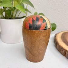 Hand Turned Wooden Vase with Dome Lid