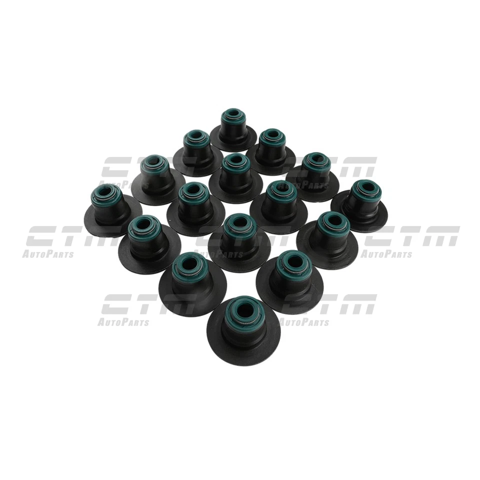Valve Stem Seals Set of 16 For 2000-10 Dakota Ram Truck 1500 Jeep Grand Cherokee Foto 3 de 4