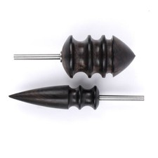 2PC DIY Leather Edge Grinding And Burnisher Tools Sandalwood Head Type Materials