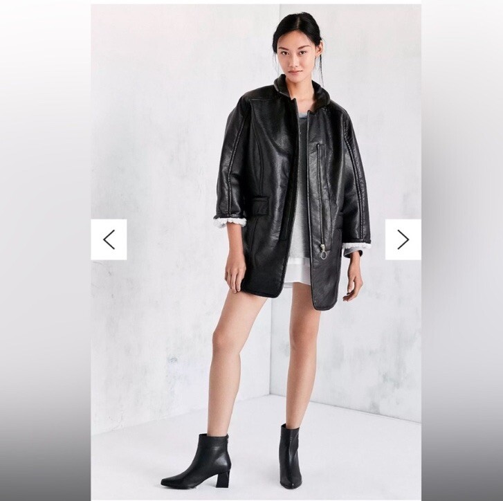 MOVING SALE | NWT Women’s Urban Outfitters Silence+Noise Black Faux Leather Coat image 3
