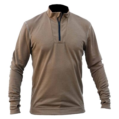 Kitanica Men's Quarter Zip Base-Layer Pullover with Thumb Holes Tactical  Sweater