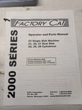 FACTORY CAT OPERATOR SERVICE PARTS LIST BOOK DIAGRAMS 2000 SERIES COMMAND II