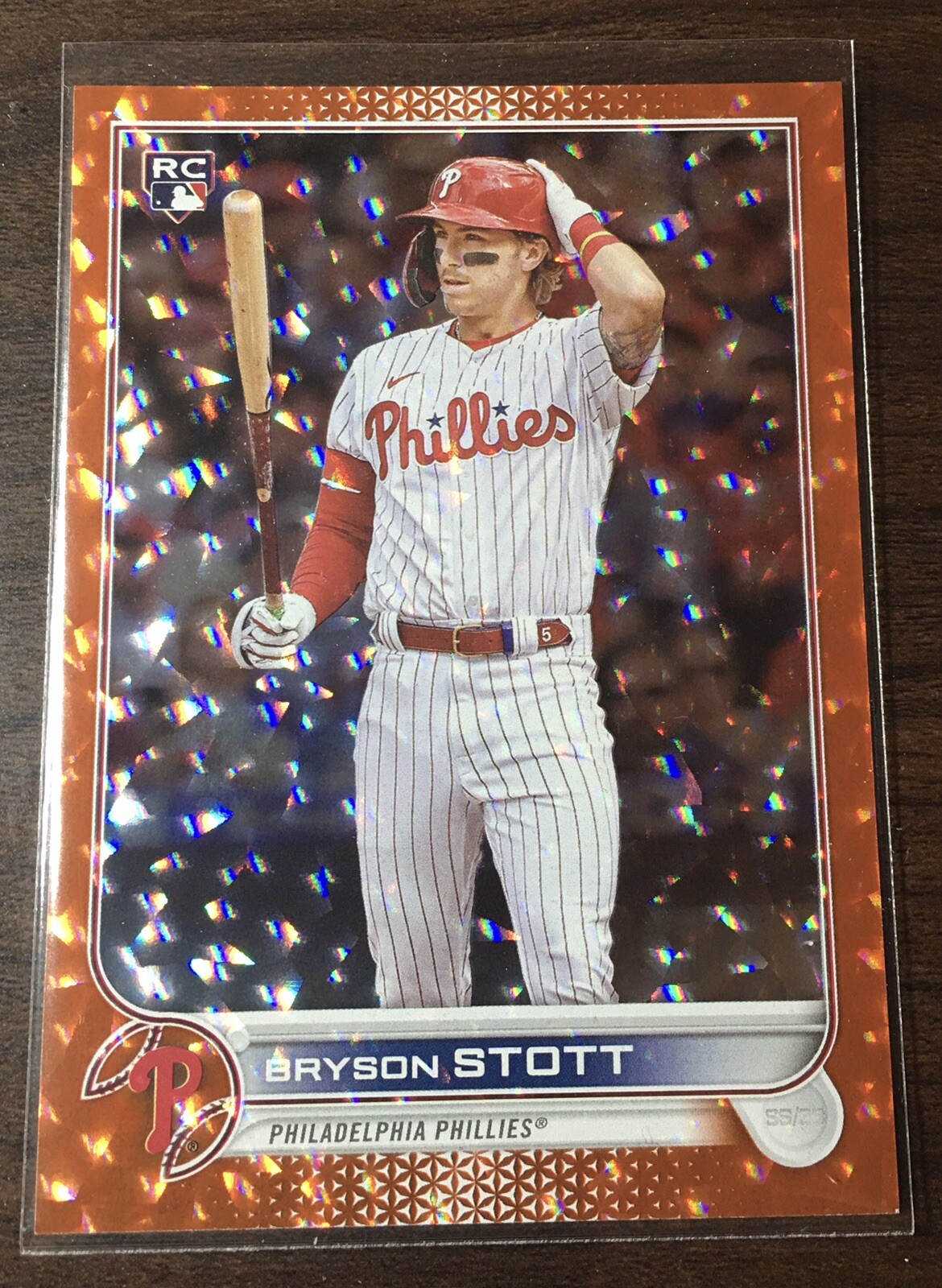 2022 topps update Us224 bryson stott rookie orange foil phillies 148/299