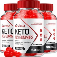(3 Pack) Vista Keto ACV Gummies - Official - Keto Vista ACV Advanced Formula...