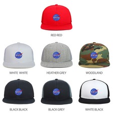 Youth Kid's Small NASA Insignia Patch Flat Bill Snapback Trucker Cap - FREESHIP