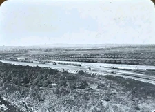Occupational Glass Plate Magic Lantern Slide Photo Iron Ore Mining Railroad Cars
