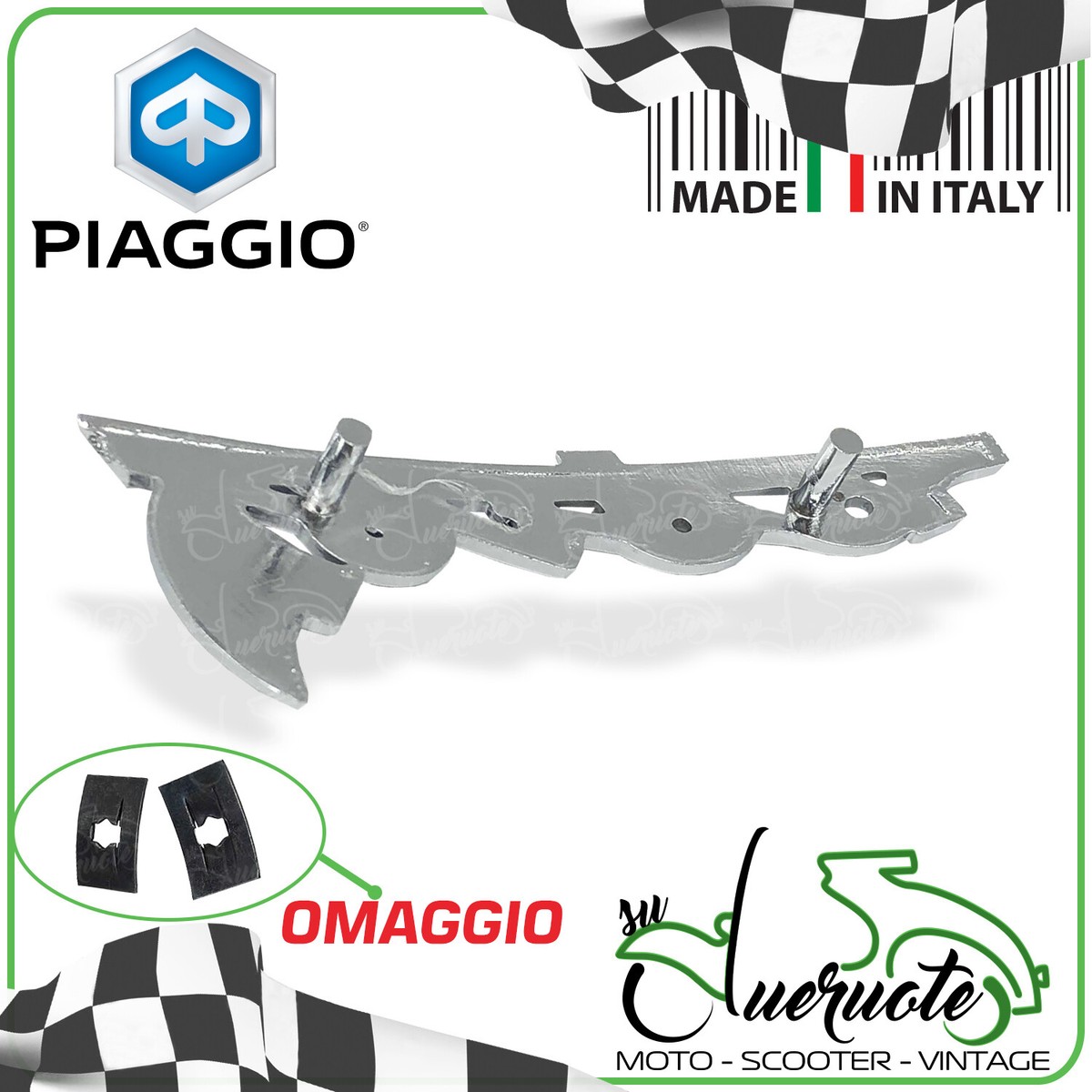 TARGHETTA ANTERIORE PER VESPA ET2 ET4 50 125 150 - Foto 2