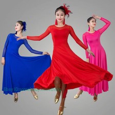 Adult Standard Modern Dance Ballroom Dress Waltz Tango Fox Trot Maxi Dress