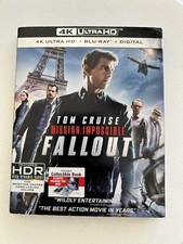 Mission: Impossible Fallout 4K Ultra HD Blu-ray Digital w Slipcover - NEW