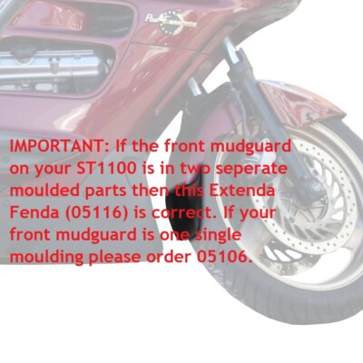 05116 Fender Extender for Honda ST1100 Pan European 1990-2000 (SEE DESCRIPTION!)