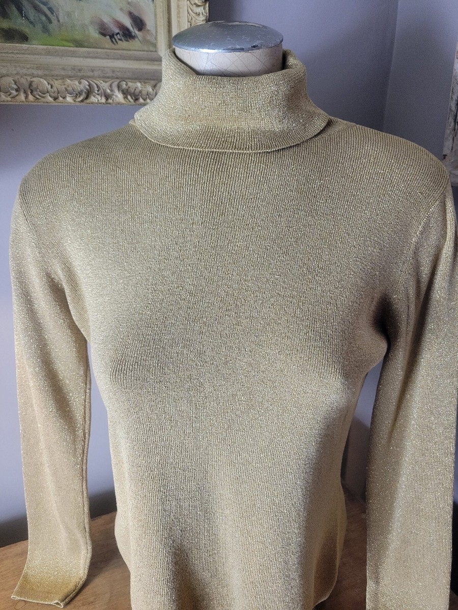 Glitter Turtleneck – Mix Generic Women's Slim Fit Long Sleeve Sequin Turtleneck