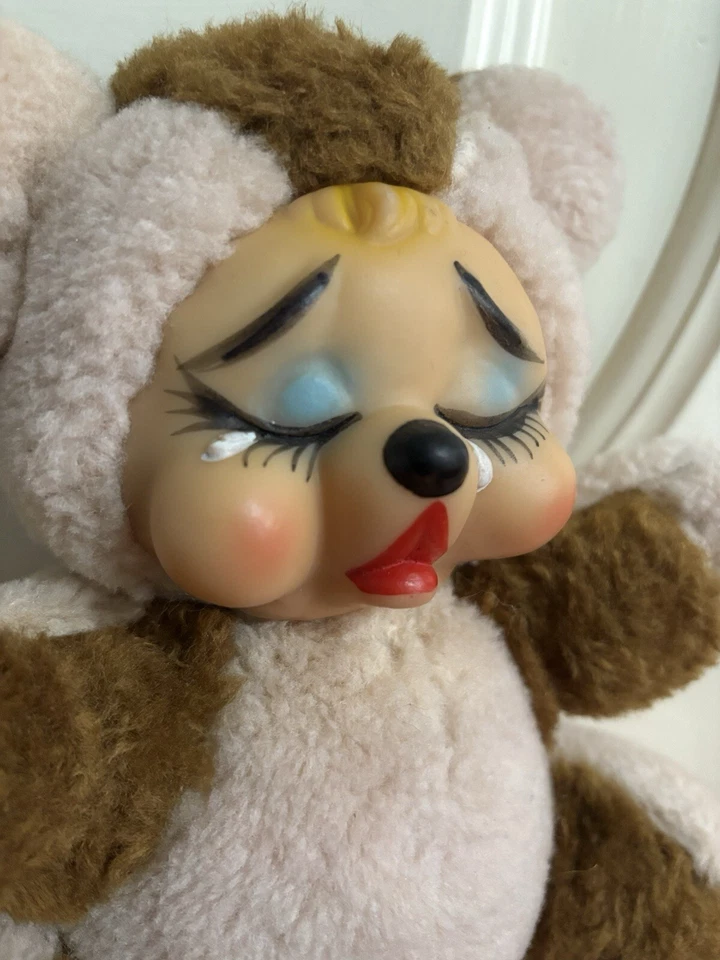 Vintage Rubber Face Crying Bear 80’s - Image 3 of 4